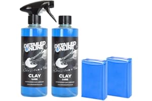 DetailedOnline 2 Clay Bars + 2x 500ml Bubblegum Clay Lube Kit Car Detailing Valeting Kit