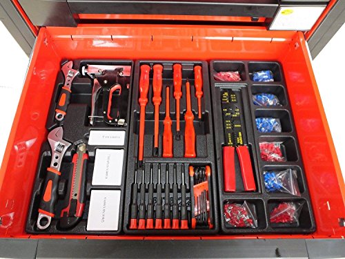 Bensontools Werkstattwagen 542 teilig Werkzeugwagen gefüllt Werkzeug 7 Kugelgelagerte Laden, 1 Stück, XL, 6333 - 6