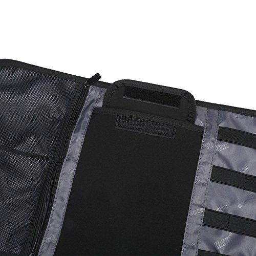 BUBM Neue Wrap Universaltasche Reisetasche für Elektronikzubehöre Elektronik Organizer wie iPad Mini, 3 Flächer, Schwarz - 5