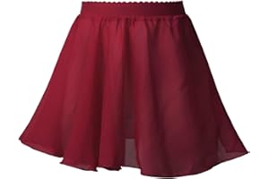 MSemis Falda de Danza Ballet para Niña Falda Gasa Corta de Danza Moderna Falda Plisada con Cintura Elástica de Danza Lirica Dancewear