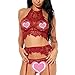 Produktbild Suitray Dessous Damen Sexy,Damen Sexy Dessous Spitze Nachtwäsche Satin Nachtwäsche Crop Tops Shorts Sets