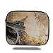 Produktbild Tablet Bag for Ipad air 2/3/4/mini 9.7 inch,Eiffel Tower,Romantic Vintage Paris Collage Eiffel Tower Golden Autumn Leaves and A Heart Shape,Sepia,3D Print