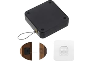 Itian Cierre de Puertas Automático,Cierra Puertas Automático Door Closer,Cierrapuertas Con Sensor Cierrapuertas Adhesivo con Cordón, Cierre de Puertas Automático Para la Mayoría de Las Puertas (Negro)