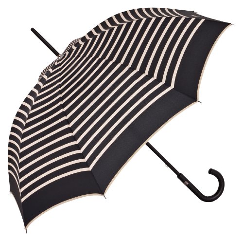 Preisvergleich Produktbild Jean Paul Gaultier Design-Schirm / Regenschirm "Marius", schwarz / creme