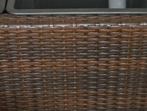 Pflanzkübel Blumenkübel Blumentopf Polyrattan Quadrat LxBxH 50x50x50cm Coffee braun - 3