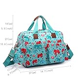 Miss Lulu Wickeltaschen-Set aus Wachstuch mit gepunktetem Blumenmuster 4-teilig - 6