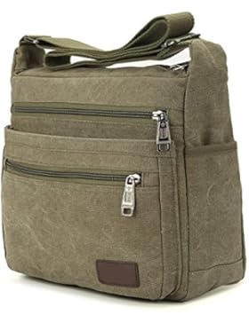 Männer Und Frauen Vintage-Leinwand Messenger Ipad Schulter Tote Schule Reisen Tasche,B-30cm*11cm*24cm