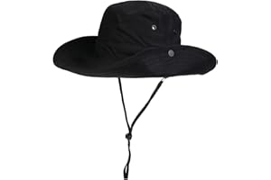 NiceYnn Bucket Foldable Garden Outdoor Safari Hat UPF 50 Wide Brim Summer UV Protection Sun Hats Fishing Walking Hiking Boonie Cap for Men Chin Strap