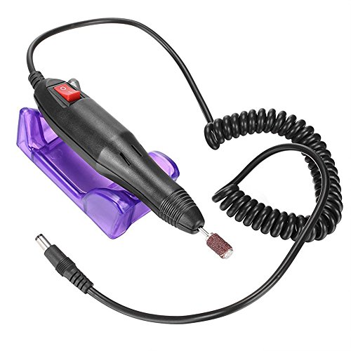 Cadrim Elektrisch Nagelfräser Fräser Nagelfeile Maniküre Set Plus 6BITs und Schleifhülsen mit geringem Rauschen und Vibration - 5