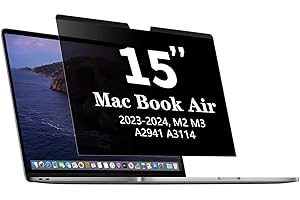 POZLLE Filtro de privacidad magnético para MacBook Pro de 15 Pulgadas (2016-2019), Filtro de Pantalla antiespiado, antirreflejos, Protector de Pantalla para MacBook Pro de 15 Pulgadas (A1707, A1990)