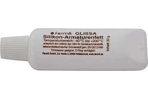 FERMIT GLISSA SILIKON - Grasso lubrificante e sigillante per rubinetti per acqua potabile, 23 g