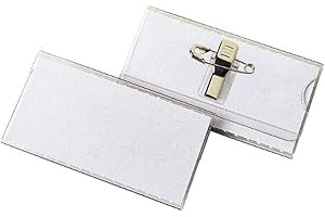 Veloflex 2018000 Name Badges Pack of 25 60 x 30 mm Hard PVC