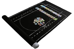 HOLSHOP Tapis Puzzle, Tapis Puzzle Rouleau Feutre, Accessoire pour Puzzles,Tapis de Puzzle Portable, Couverture pour Jusquà 2000 Pièces Puzzles Voyage Sac de Rangement (Noir)