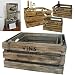 Produktbild LS-LebenStil 3 Weinkisten Holzkiste Set Regal Obstkiste Blumenkübel Dekoration Box alt grau braun gewischt 3 Kisten