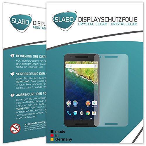 4 x Slabo Displayschutzfolie für Huawei Google Nexus 6P Displayfolie Schutzfolie Folie Zubehör „Crystal Clear“ KLAR – unsichtbar MADE IN GERMANY - 2