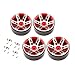 Produktbild Fantasyworld 4pcs T-Leistung 1,9 Zoll RC Reifen Beadlock Alufelgen Hub Beadlock Felgensatz für 1/10 RC Car RC Komponenten Ersatzteile Zubehör