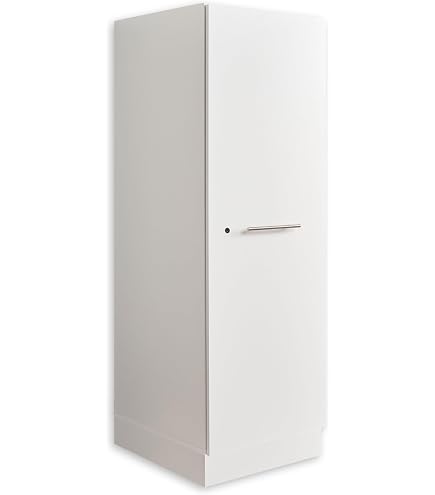 Armadio Da Esterno Liegi In Polipropilene, Grigio Chiaro, 50x39x172 Cm, Made In Italy