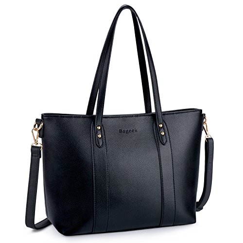 Preisvergleich Produktbild Bageek Handtasche damen Taschen Kunstleder Handtaschen shopper Handtasche shopper designer Taschen Handtasche schwarz
