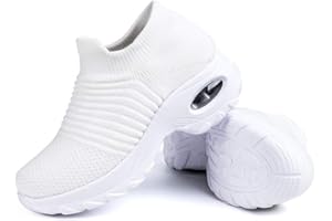 Hitmars Zapatillas Deportivas de Mujer Zapatos Running Fitness Gym Outdoor Sneaker Casual Mesh Transpirable Comodas Rojas Calzado Azul Negro Azul Rosa Caqui Blanca Talla 35-44