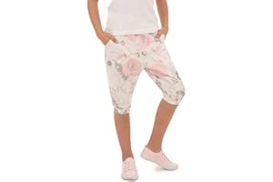 Dykmod Mädchen 3/4 Caprihose Blumen Muster Hose Sommer Kurz