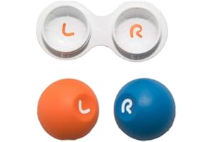 SPORTS WORLD VISION Custodia Da Viaggio Per Lenti A Contatto Custodia Piatta Soft Grip Bulk Acquista Scatola Con Chiusura A Vite Contrassegnata R & L | 6 Pezzi Per Ordine