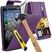 Produktbild I-Tronixs ( Lila ) Schutzhülle HTC Desire 625 / Schutzhülle HTC Desire 626G+/ HTC Desire 626G hülle (Abmessungen: 146.9 x 70.9 x 8.2 mm) Case Premium Qualität PU Leder Flip Cover Case Hülle+ gehärtetes Glas Displayschutzfolien s, Poliertuch & Mini Retractable Stylus Pen