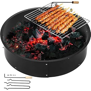 Steel Fire Pit Liner-Campfire Ring-45" Dia: Amazon.co.uk ...