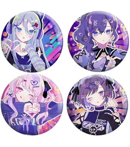 8-teiliges Sekai's Badge Pin Set - Bunte Cosplay Anstecker Für Projekt Sekai Fans