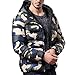 Produktbild Mantel Herren,Herren Herbst und Winter Mantel Jacke Tarnung Schneeflocke mit Kapuze Daunenjacke,Binggong Herren Mantel