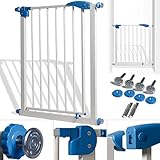 Kidiz® Türschutzgitter ✓ Absperrgitter ✓ Treppengitter ✓ Kindergitter | Gitter Haustier | Farbe: Weiss | Größe: 74 - 87 cm