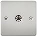 Produktbild Knightsbridge FPAV0100BC 1G TV Outlet with Flat Plate - Brushed Chrome by Knightsbridge