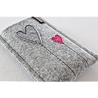 Handytasche -Handyhülle- iPhone SE -aus hochwertigem Wollfilz- Schutz vor Kratzern & Schmutz