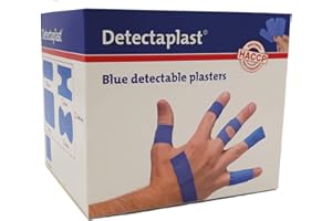 Pansement bleu detectable Detectaplast Elastic, pansements flexibles, safety first pansement cuisine et pansement alimentaire, 19 x 72, 25 x 72, papillon, articulation, 100 pièces