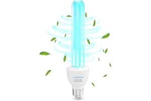 Lamptobe Bombilla UV-C germicida desinfectante UV de 25 W, 254 nm, sin ozono, E27, UVC, desinfección, 220 V, ángulo de haz de 360°, luz UV, asesino de bacterias para sala escolar y oficina