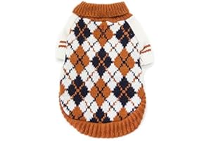 Idepet Sweter dla psa, zimowy ciepły sweter dla psa, kota, ubrania, wygodny płaszcz dla zwierząt domowych, kostium, szczeniak, sweter, kotek, sweter, odzież dla małych, średnich, dużych psów, kotów