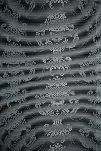 Flächenvorhang Schiebevorhang in vielen Farben und Muster 50cm x 260cm (6315 Schwarz Ranken-Muster)