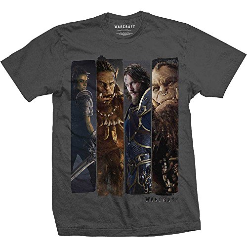 Preisvergleich Produktbild Rocks-off T-Shirt Warcraft Charaktere [anthrazit, XXL]