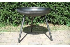 Czaja Stanzteile Feuerschale Berlin Ø 80 cm, hohe Feuerstelle aus 2,5mm Stahl für den Garten