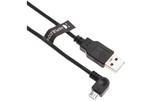 Keple Câble de chargement micro USB à angle droit dans la synchronisation de voiture compatible avec Tom Tom GO 40, 50, 500, 5000, 510, 5100, 60, 600 | Navigation GPS Tom Tom GPS (2m)