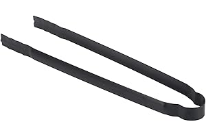 Oumefar Pinza per bricchetti Multifunzionale in Metallo con Superficie Liscia Clip per Carbone di Legna Manico antiscottatura per Camino per Barbecue da Picnic