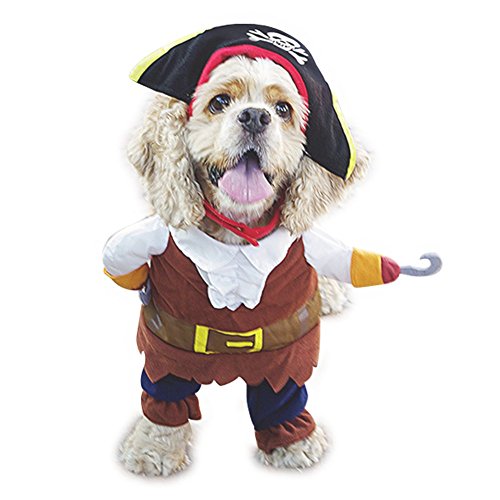 NACOCO Pet Dog Costume Pirates of The Caribbean Style cat Costumes (XS) Brown