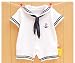 Meihuida Baby Boy Girl Anchor Sailor White Props Romper&Hat Outfit