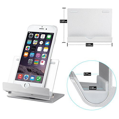AMANKA Tablet-Halter 360 ° drehbarer Aluminiumlegierung, Tischplattenhalter, Tablet Docks Ständer für iPad und E-Reader und Smartphones usw - 6