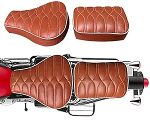 IGNITEX Waterproof Seat Cover for Royal Enfield | Classic 350 | Classic 500 | Desert Storm | Brown