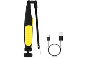 Vagocom Led Rechargeable Work Light,Portable Foldable LED COB Inspection Lamp,Brightness Adjustable Magnetic Work Torch for Mechanic, Car Gadgets,Garage Tool,Emergency,Home,Gift for Men Dad(Yellow)