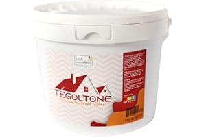 Italia colorpaint Tegoltone Pittura Acrilica per Tegole e Coppi Coperture in Fibrocemento e Tetti (Litri 2,5, Rosso)