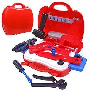 Toyshine DIY Portable Tool and Repair Set Toy with Briefcase 19 Accessories | Pretend Play Toy for Boys and Girls