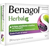 Benagol Herbal Gusto Frutti Di Bosco, Integratore Alimentare, con Vitamina C e Zinco per Supportare il Sistema Immunitario, 2