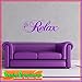 Produktbild Wandtattoo "Relax"[ca.80x25cm] Aufkleber Sticker Wallart Kinderzimmer Wohnzimmer Schlafzimmer Bad Küche WC Vinyl Sticker Vinyl Mural Sticker Pegatina Wandaufkleber Deko Wandbild Auto Car