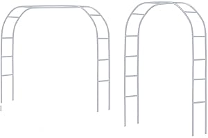 Tytroy Arche de Jardin en métal reconfigurable et Facile à Assembler pour extérieur et intérieur - 2,3 m - pour fête de Mariage, décoration élégante et Plantes grimpantes de Jardin - Blanc
